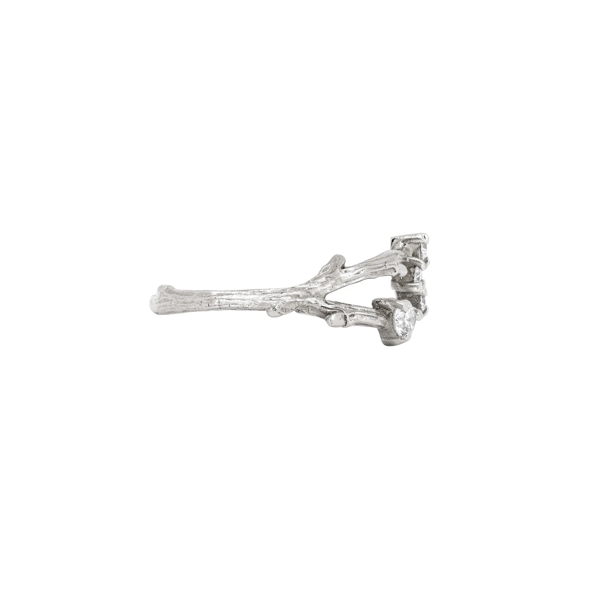Whispered Dreams Lab-Grown Diamond Double Cluster Ring - 14K White Gold - Image 2