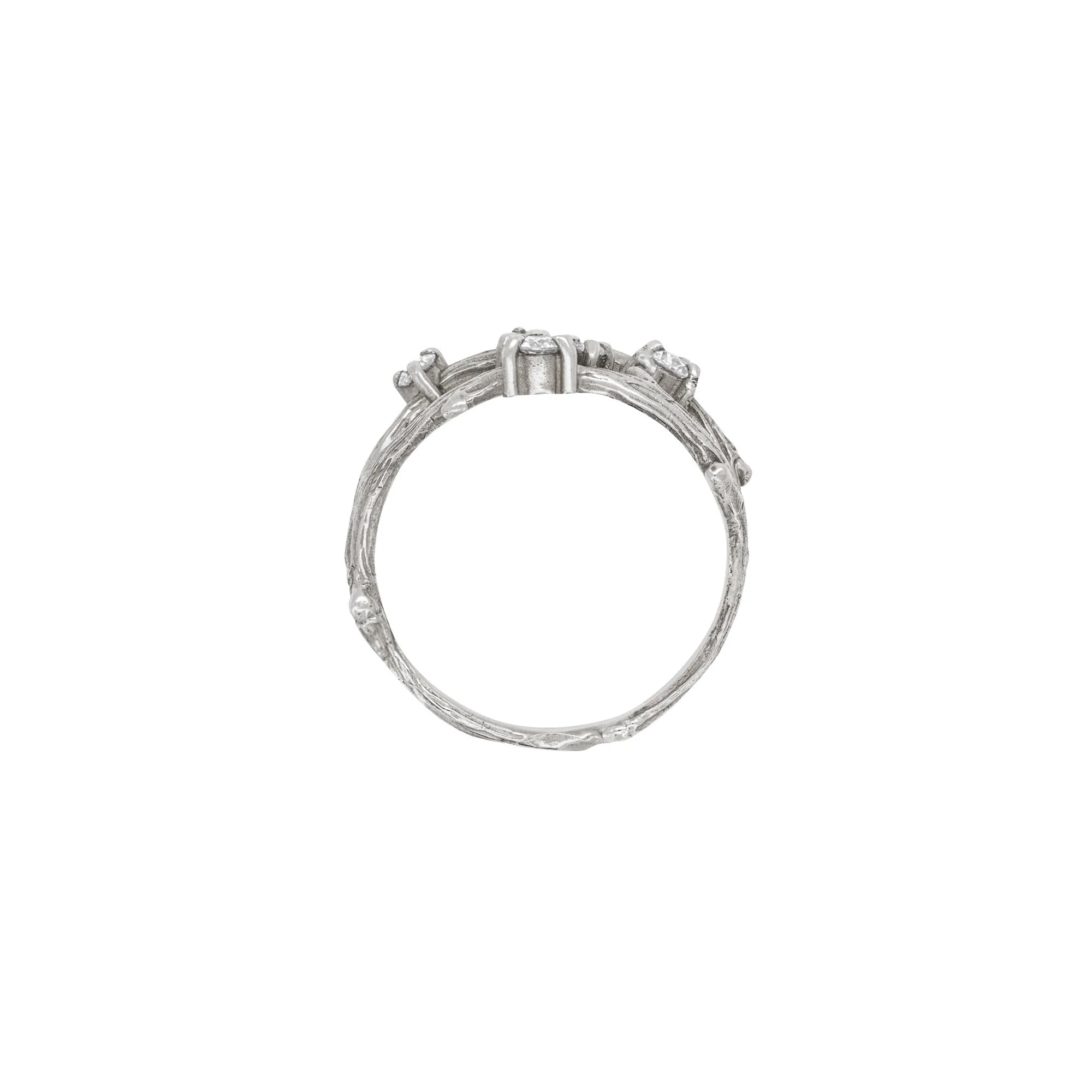 Whispered Dreams Lab-Grown Diamond Double Cluster Ring - 14K White Gold - Image 3