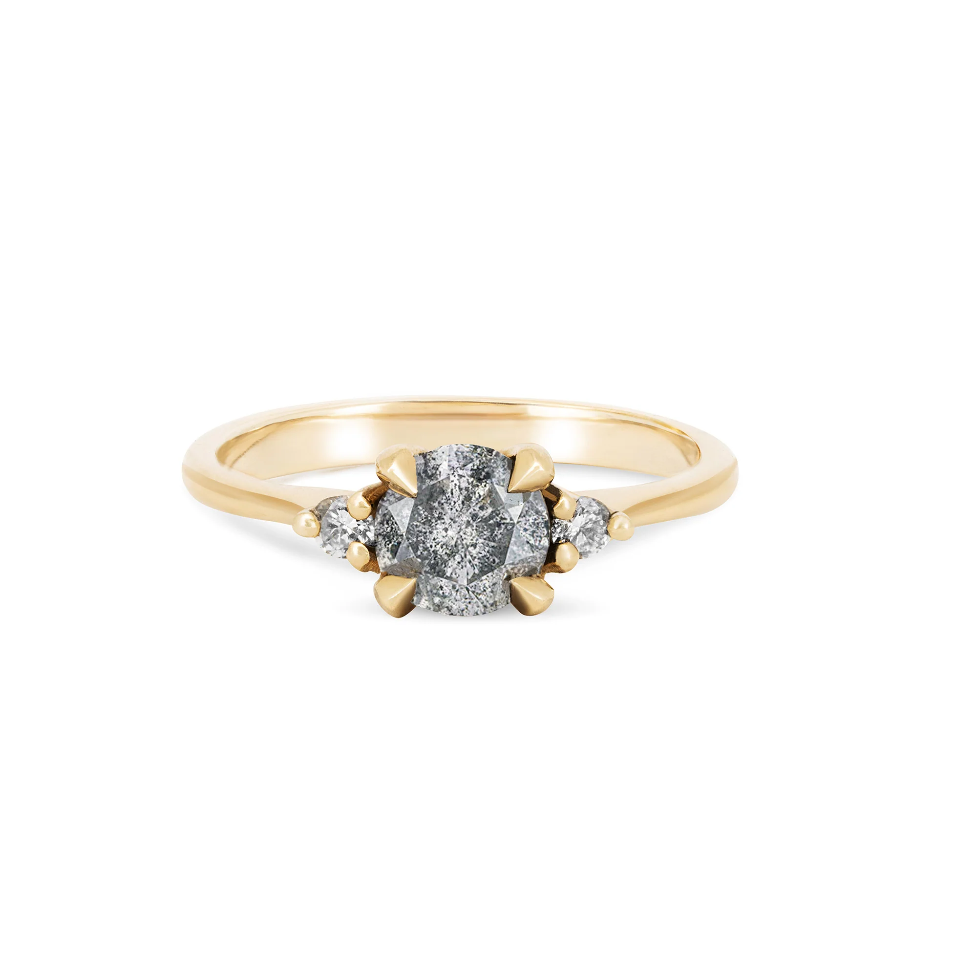 You, Me & Magic - Grey Diamond Engagement Ring 14k Gold - Image 4