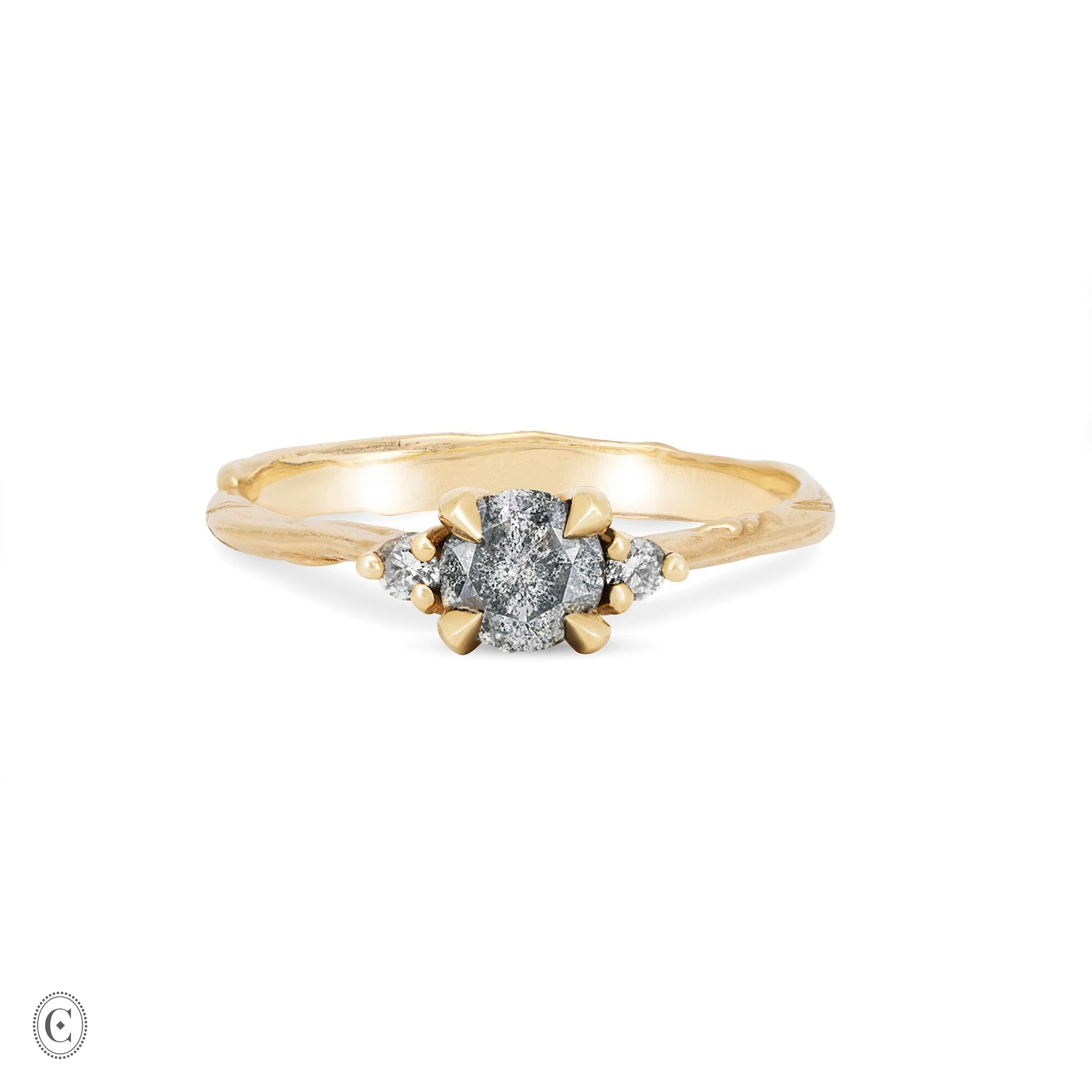You, Me & Magic - Grey Diamond Engagement Ring 14k Gold - Image 7